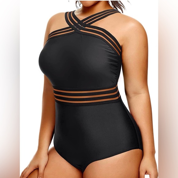 Hilor Other - Hilor Women's One Piece Swimwear Front Crossover Swimsuits Hollow Bathing XXL